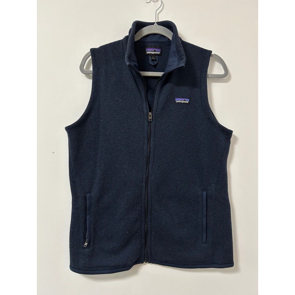 Patagonia Better Sweater Vest Women Large Navy Blue Gorpcore Fleece